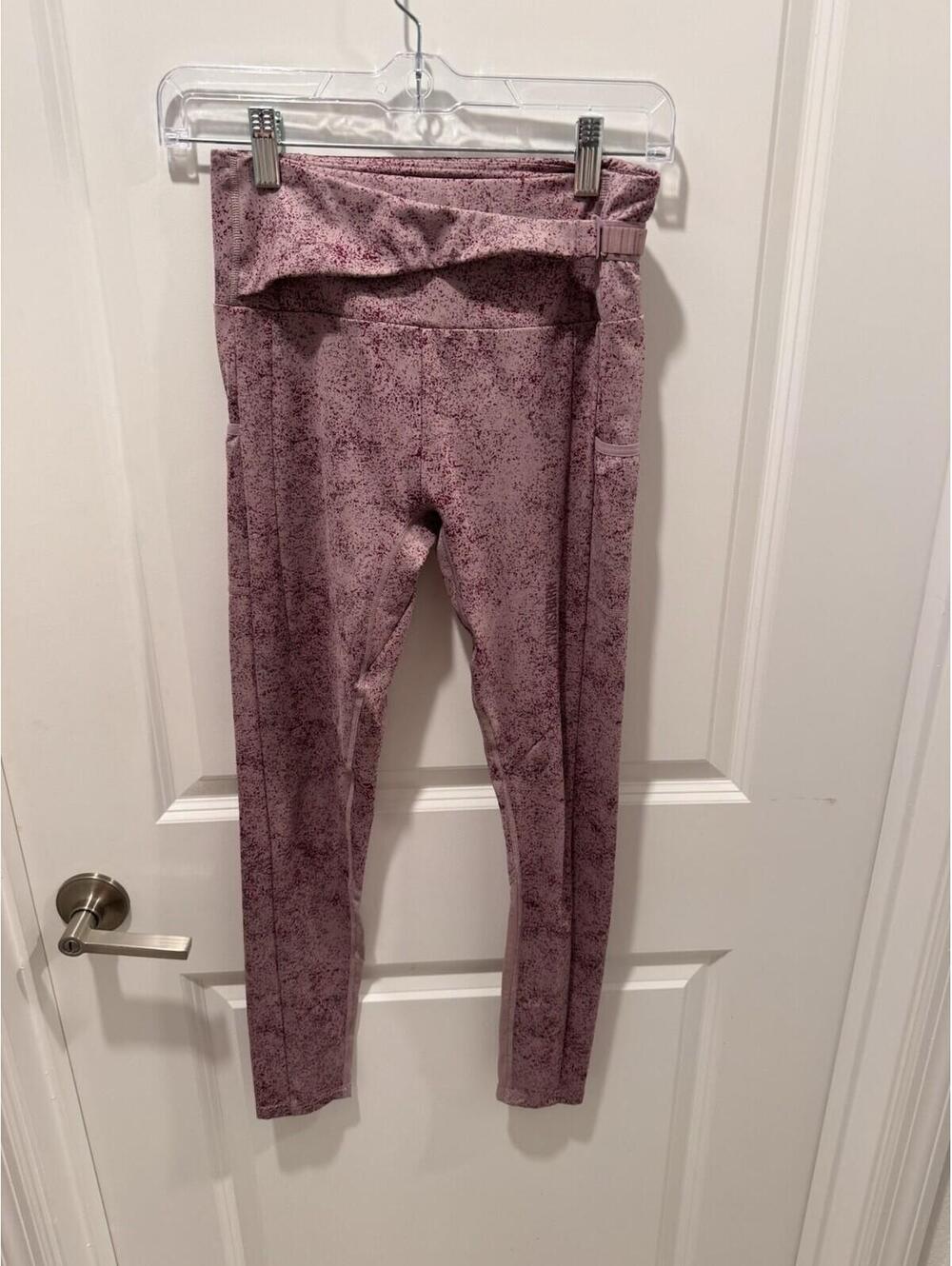 Gymshark Adapt Fleck Whitney Leggings Pink Speckled High Waisted Pockets Sz S